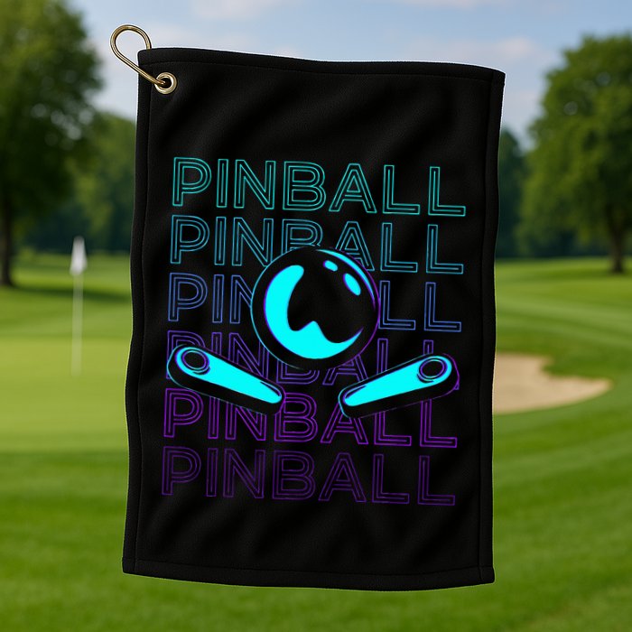 Pinball Player Retro Golf Towel