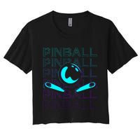 Pinball Player Retro Women's Crop Top Tee