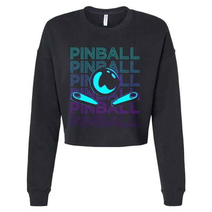 Pinball Player Retro Cropped Pullover Crew