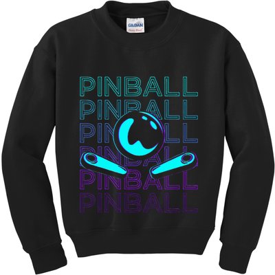 Pinball Player Retro Kids Sweatshirt
