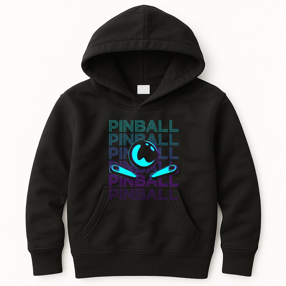 Pinball Player Retro Kids Hoodie
