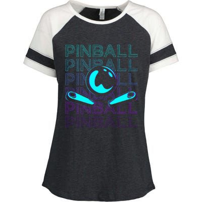 Pinball Player Retro Enza Ladies Jersey Colorblock Tee