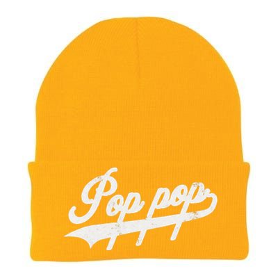 Pop Pop Retro Style Father’s Day Gift For Papa Grandpa Gift Knit Cap Winter Beanie