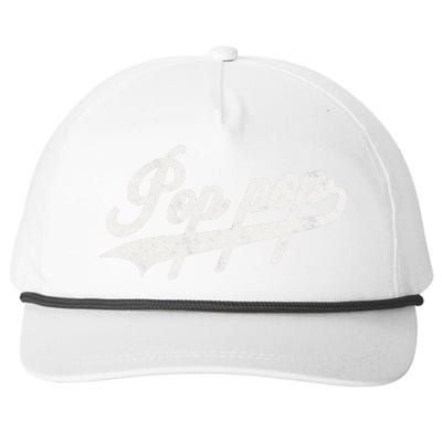 Pop Pop Retro Style Father’s Day Gift For Papa Grandpa Gift Snapback Five-Panel Rope Hat