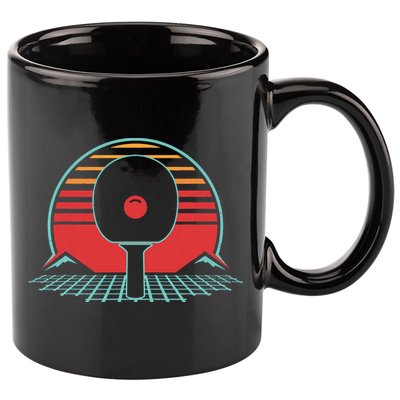 Ping Pong Retro Vintage 80s Style Table Tennis Gift 11oz C Handle Ceramic Mug