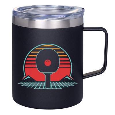 Ping Pong Retro Vintage 80s Style Table Tennis Gift 12oz Stainless Steel Coffee Mug
