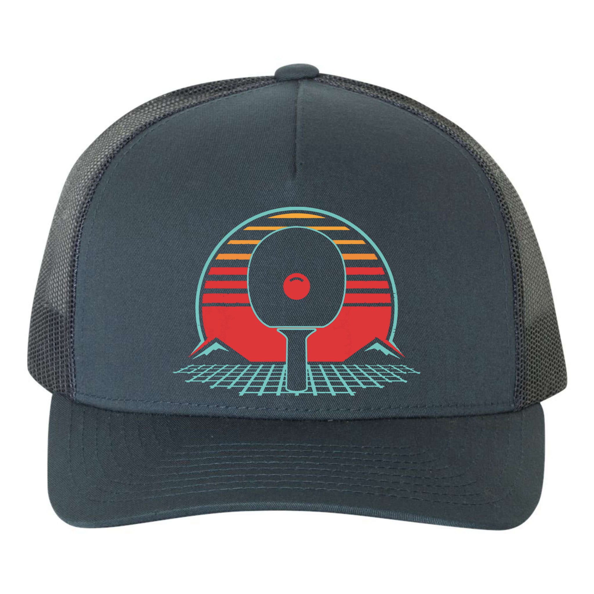 Ping Pong Retro Vintage 80s Style Table Tennis Gift Yupoong Adult 5-Panel Trucker Hat