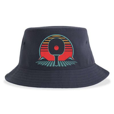 Ping Pong Retro Vintage 80s Style Table Tennis Gift Sustainable Bucket Hat