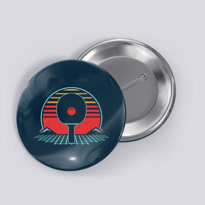 Ping Pong Retro Vintage 80s Style Table Tennis Gift Button