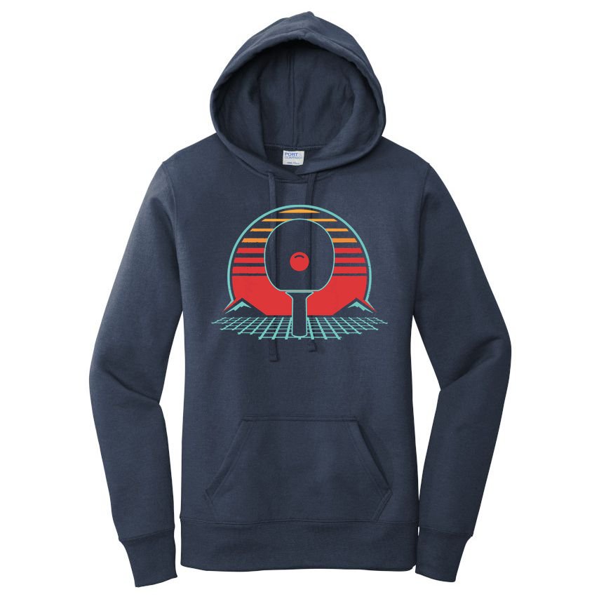 Ping Pong Retro Vintage 80s Style Table Tennis Gift Women's Pullover Hoodie