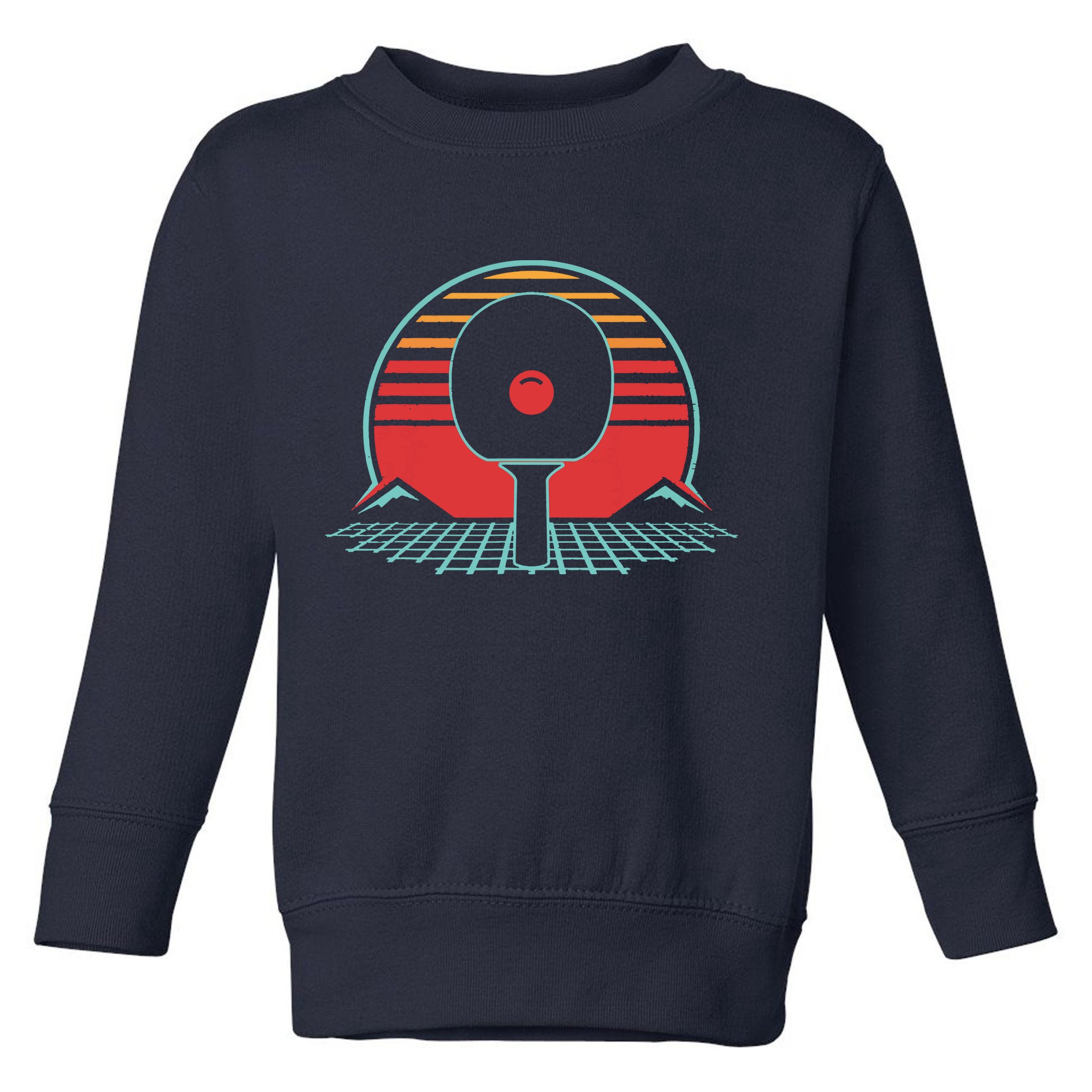 Ping Pong Retro Vintage 80s Style Table Tennis Gift Toddler Sweatshirt