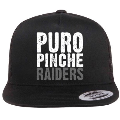 Puro Pinche Raiders Flat Bill Trucker Hat