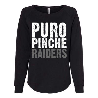 Puro Pinche Raiders Womens California Wash Sweatshirt