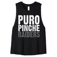 Puro Pinche Raiders Women's Racerback Cropped Tank