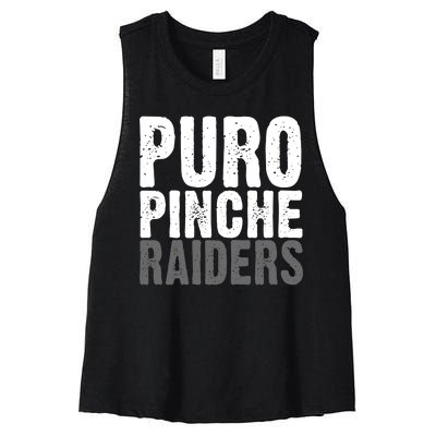 Puro Pinche Raiders Women's Racerback Cropped Tank