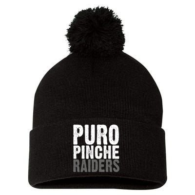 Puro Pinche Raiders Pom Pom 12in Knit Beanie