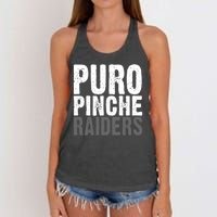 Puro Pinche Raiders Women's Knotted Racerback Tank