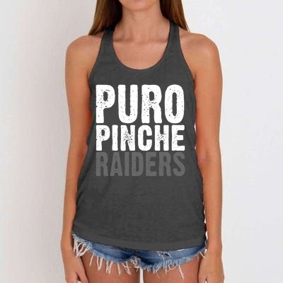 Puro Pinche Raiders Women's Knotted Racerback Tank