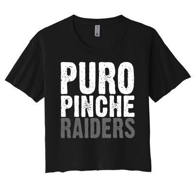 Puro Pinche Raiders Women's Crop Top Tee