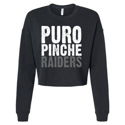 Puro Pinche Raiders Cropped Pullover Crew