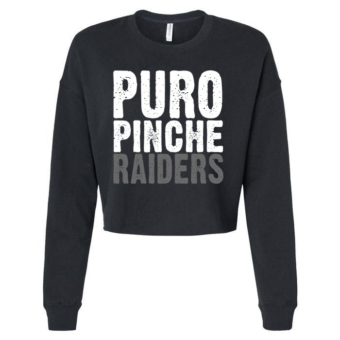 Puro Pinche Raiders Cropped Pullover Crew