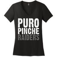 Puro Pinche Raiders Women's V-Neck T-Shirt