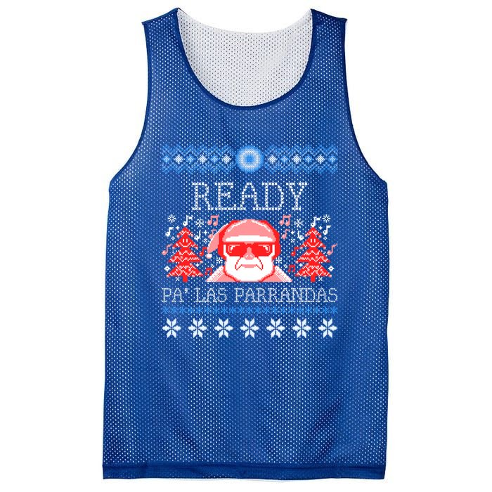 Parranda Puerto Rico Ugly Christmas Sweater Navidad Boricua Gift Mesh Reversible Basketball Jersey Tank