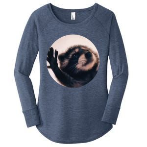 Pedro Pedro Racoon Dance Popular Internet Meme Racoon Day Women's Perfect Tri Tunic Long Sleeve Shirt