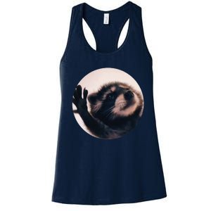 Pedro Pedro Racoon Dance Popular Internet Meme Racoon Day Women's Racerback Tank