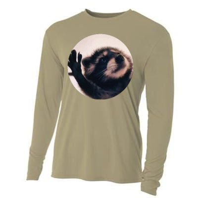 Pedro Pedro Racoon Dance Popular Internet Meme Racoon Day Cooling Performance Long Sleeve Crew