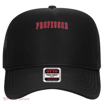 Professor High Crown Mesh Back Trucker Hat