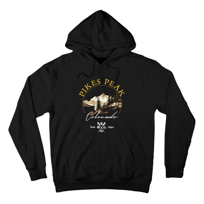 Pikes Peak Retro Vintage Apparel Pikes Peak Souvenir Hoodie