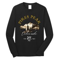 Pikes Peak Retro Vintage Apparel Pikes Peak Souvenir Long Sleeve Shirt