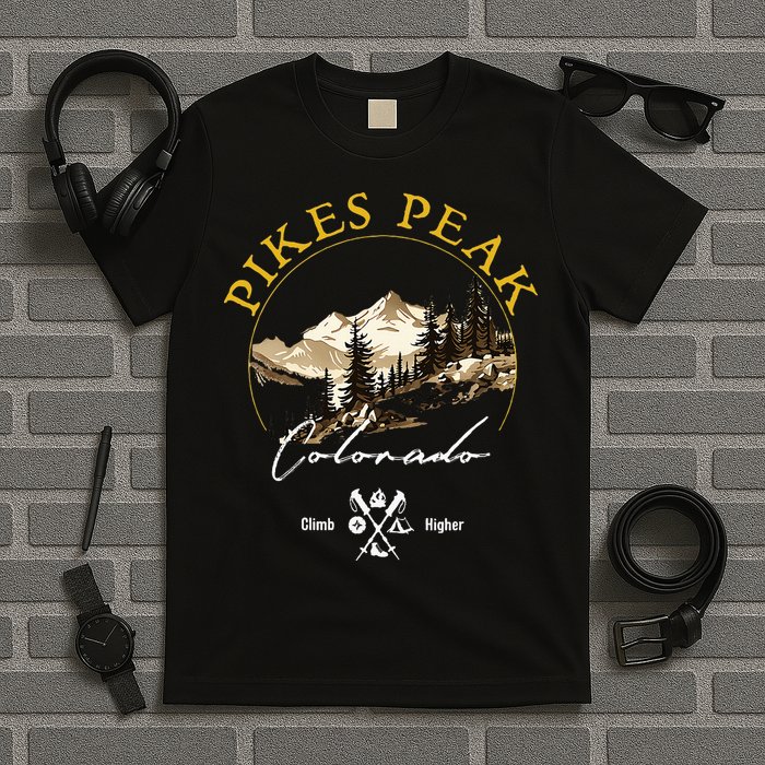 Pikes Peak Retro Vintage Apparel Pikes Peak Souvenir T-Shirt