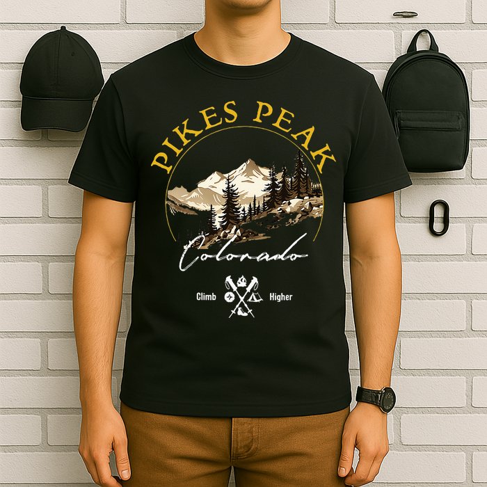 Pikes Peak Retro Vintage Apparel Pikes Peak Souvenir T-Shirt