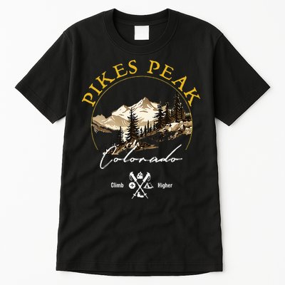 Pikes Peak Retro Vintage Apparel Pikes Peak Souvenir Tall T-Shirt
