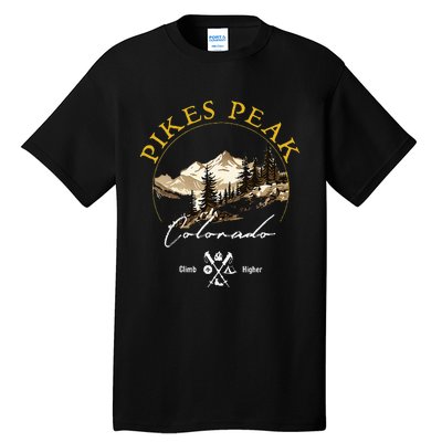 Pikes Peak Retro Vintage Apparel Pikes Peak Souvenir Tall T-Shirt