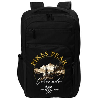 Pikes Peak Retro Vintage Apparel Pikes Peak Souvenir Impact Tech Backpack