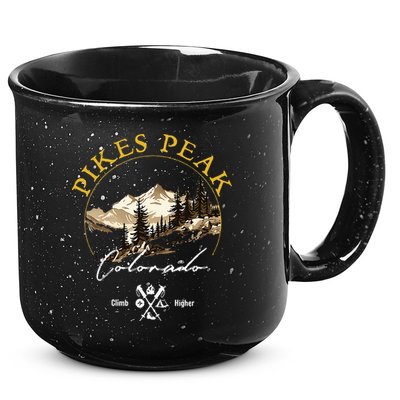 Pikes Peak Retro Vintage Apparel Pikes Peak Souvenir 15oz Campfire Ceramic Mug