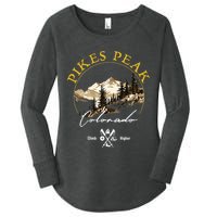 Pikes Peak Retro Vintage Apparel Pikes Peak Souvenir Women's Perfect Tri Tunic Long Sleeve Shirt