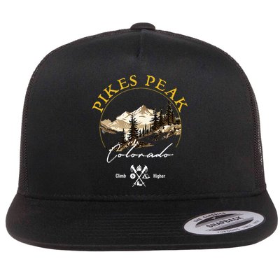 Pikes Peak Retro Vintage Apparel Pikes Peak Souvenir Flatbill Hat