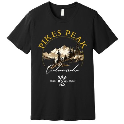 Pikes Peak Retro Vintage Apparel Pikes Peak Souvenir Premium T-Shirt