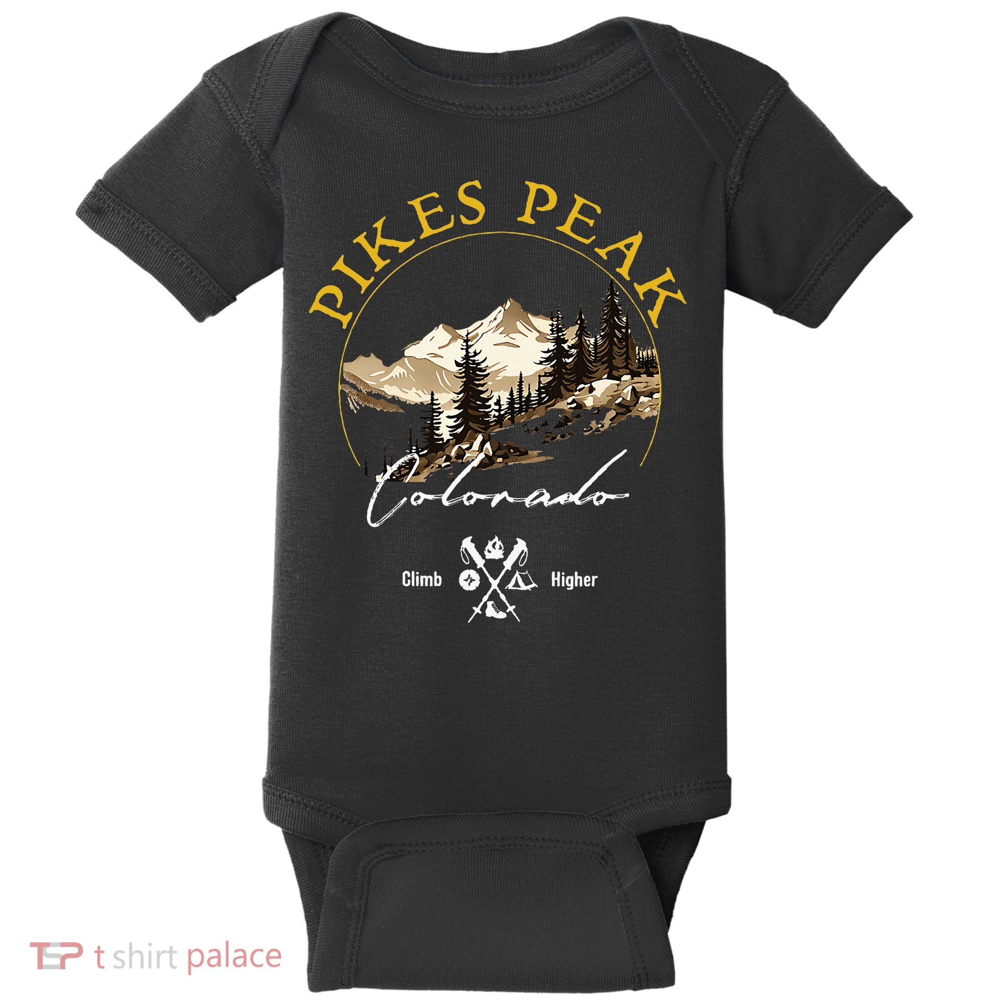 Pikes Peak Retro Vintage Apparel Pikes Peak Souvenir Baby Bodysuit
