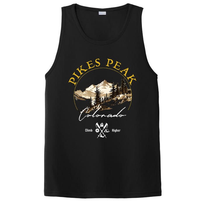 Pikes Peak Retro Vintage Apparel Pikes Peak Souvenir PosiCharge Competitor Tank