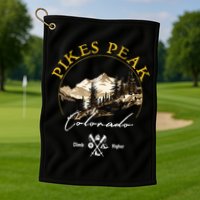 Pikes Peak Retro Vintage Apparel Pikes Peak Souvenir Golf Towel