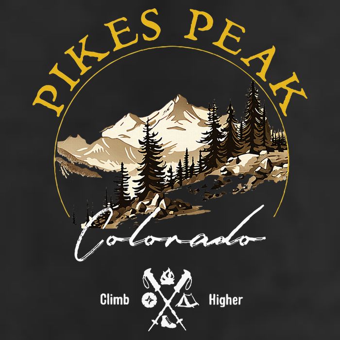 Pikes Peak Retro Vintage Apparel Pikes Peak Souvenir Golf Towel