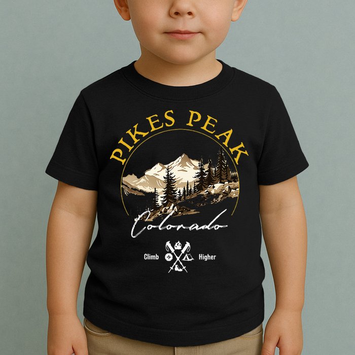 Pikes Peak Retro Vintage Apparel Pikes Peak Souvenir Toddler T-Shirt