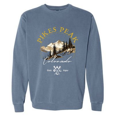 Pikes Peak Retro Vintage Apparel Pikes Peak Souvenir Garment-Dyed Sweatshirt