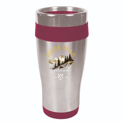 Pikes Peak Retro Vintage Apparel Pikes Peak Souvenir 16oz Travel Tumbler