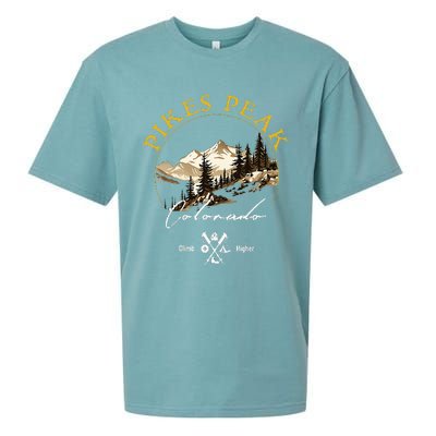 Pikes Peak Retro Vintage Apparel Pikes Peak Souvenir Sueded Cloud Jersey T-Shirt